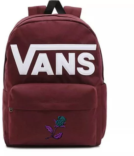 Torby sportowe - Vans Plecak Old Skool Backpack Bordowy Custom rose róża - VN0A5KHP4QU - grafika 1