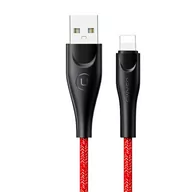 Kable USB - USAMS Kabel pleciony U41 Lightning Fast Charge 3m czerwony/red SJ397USB02 (US-SJ397) - miniaturka - grafika 1