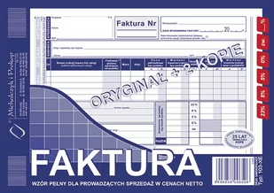 Michalczyk&Prokop FAKTURA VAT A5 PEŁNA ORYGINAŁ+2KOPIE 103-XE - Druki akcydensowe - miniaturka - grafika 1