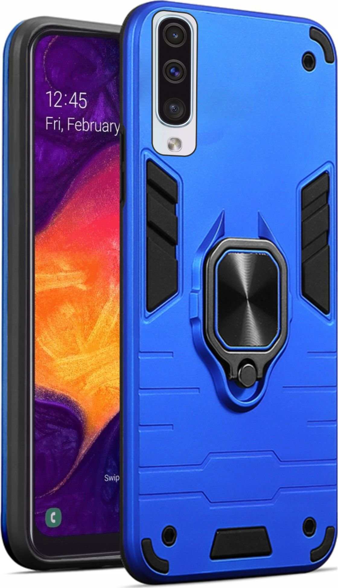 etumi Etui Pancerne Do Samsung Galaxy A50 / A50S / A30S Wzmocnione Hybrydowe Etui Ochronne Futerał Armor Pokrowiec Magnes Armr0006
