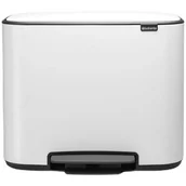 Kosze na śmieci - Brabantia Kosz na śmieci Bo pedałowy 3 x 11 l biały 121005 - miniaturka - grafika 1