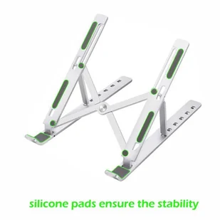 Podstawa pod notebook, z regulacją kąta, srebrny, aluminium, 10 Kg nośność, SWISSTEN - Akcesoria do monitorów - miniaturka - grafika 3