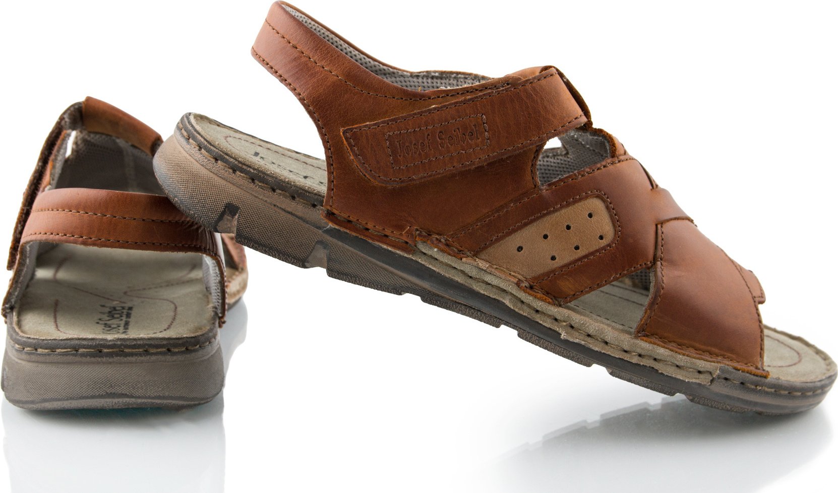 Sandały męskie Josef Seibel John skórzane brązowe 43