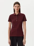 Koszulki i topy damskie - Lacoste Polo PF5462 Bordowy Slim Fit - miniaturka - grafika 1