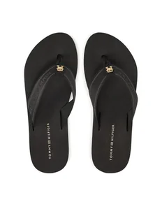Tommy Hilfiger Japonki Hilfiger Webbing Beach Sandal FW0FW08515 Czarny - Klapki i japonki damskie - miniaturka - grafika 1