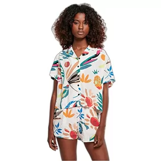 Koszule damskie - Urban Classics Damska koszula z wiskozy Resort, biały piasek owocowy, 5XL - grafika 1