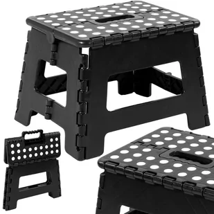 Fotel biurowy, krzesło biurowe Stołek składany AMIGO CZARNY rozmiar M - Fotele i krzesła biurowe - miniaturka - grafika 1