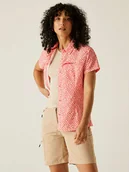 Koszulki sportowe damskie - Regatta Koszula funkcyjna "Packaway" w kolorze kremowo-fioletowym - miniaturka - grafika 1