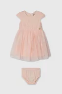 Sukienki i spódniczki dla dziewczynek - Guess sukienka niemowlęca kolor pomarańczowy mini rozkloszowana - miniaturka - grafika 1