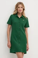 Sukienki - Lacoste sukienka kolor zielony mini prosta - miniaturka - grafika 1
