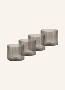 Ferm Living Szklanki Ripple, 4 Szt. grau - Szklanki - miniaturka - grafika 1