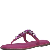 Klapki i japonki damskie - Marco Tozzi Damskie japonki 2-2-27107-20, skórzane japonki, PINK Comb, 38 EU, Pink Comb, 38 EU - miniaturka - grafika 1