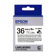 Taśmy do drukarek barwiące - Epson LK-7WBVS taśma czarno-biała 36 mm, oryginalna - miniaturka - grafika 1