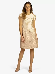 ApartFashion Damska sukienka żakardowa, pulower złoty, normalna - Sukienki - miniaturka - grafika 1