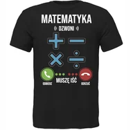 Koszulki męskie - KOSZULKA MATEMATYKA DZWONI MUSZĘ IŚĆ SUPER PREZENT - miniaturka - grafika 1