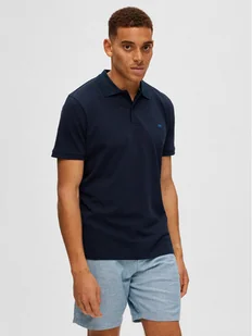 Selected Homme Polo 16087839 Granatowy Regular Fit - Koszulki męskie - miniaturka - grafika 1