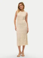 Sukienki - Vero Moda Sukienka letnia Bali 10302925 Écru Regular Fit - miniaturka - grafika 1