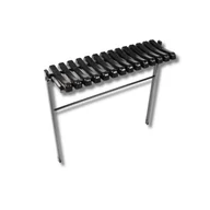 Ławki ogrodowe - Ławka wkopywana na cmentarz PCV 14 żeberek składana - miniaturka - grafika 1