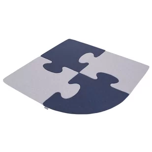 KiddyMoon Piankowe Puzzle do zabawy Trójkąt jasnoszary-granatowy 4 Zabawka mata - Maty edukacyjne - miniaturka - grafika 1