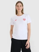 Koszulki i topy damskie - 4F Koszulka kibica damska - biała 3XL - miniaturka - grafika 1