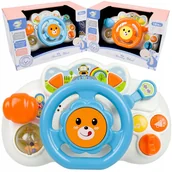 Zabawki interaktywne dla dzieci - INTERAKTYWNA KIEROWNICA MALUCHA DO ZABAWY DLA DZIECI ŚWIECI GRA DO WÓZKA - miniaturka - grafika 1