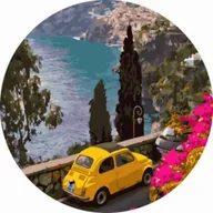 Malowanie po numerach - Twoje Hobby Malowanie po numerach okrągłe - Prowincja.. 40cm - miniaturka - grafika 1