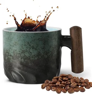 FILIŻANKA DO ESPRESSO CERAMICZNY KUBEK DO KAWY Z DREWNIANYM UCHWYTEM - Filiżanki FILIŻANKA DO ESPRESSO CERAMICZNY KUBEK DO KAWY Z DREWNIANYM UCHWYTEM - Filiżanki - miniaturka - grafika 1