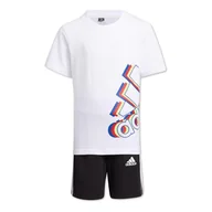 Odzież sportowa dziecięca - Koszulka + spodenki komplet dziecięcy Adidas Logo bawełniany - miniaturka - grafika 1