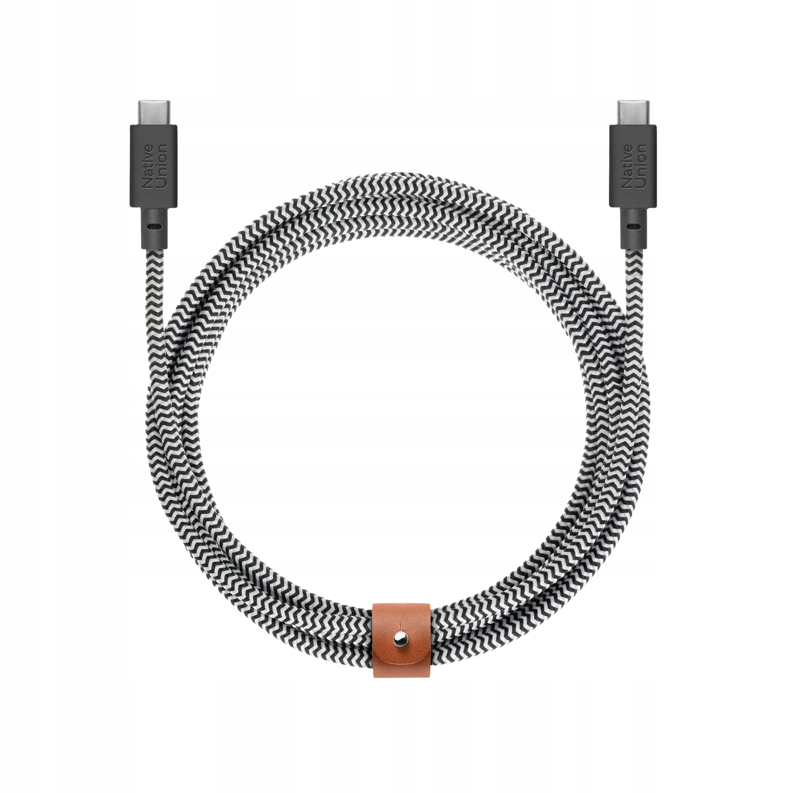 Native Union Belt Cable XL 100W - kabel USB-C - USB-C, 3 m (zebra)