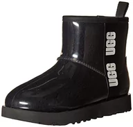 Botki damskie - UGG Damskie klasyczne przezroczyste mini botki, Czarny, 37 EU - miniaturka - grafika 1