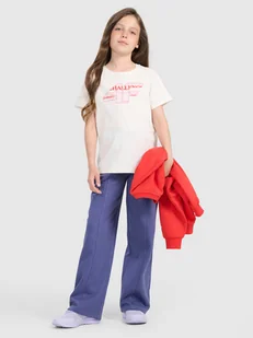 4F Spodnie dresowe z szerokimi nogawkami dziewczęce - granatowe 122 (6-7 lat) - Spodnie i spodenki dla dziewczynek 4F Spodnie dresowe z szerokimi nogawkami dziewczęce - granatowe 122 (6-7 lat) - Spodnie i spodenki dla dziewczynek - miniaturka - grafika 1