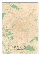 Plakaty - Plakat, Paris mapa kolorowa, 61x91,5 cm - miniaturka - grafika 1