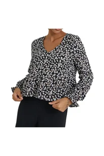 Bluzka damska Vero Moda Salina Cropped Top luźna w kwiaty-S - Bluzki damskie - miniaturka - grafika 1