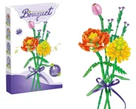 Klocki - KLOCKI BUKIET KWIATÓW DO ZŁOŻENIA – BOUQUET DIY - 300+ ELEMENTÓW - miniaturka - grafika 1