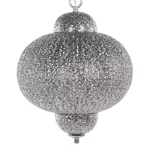 Beliani Lampa wisząca niklowa TYNE - Lampy sufitowe - miniaturka - grafika 1