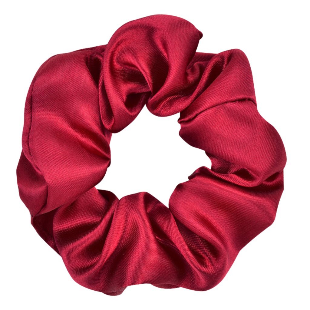 Gumka do włosów Bordowa Satynowa Bez Łączeń Wygodna i Bezpieczna dla Włosów