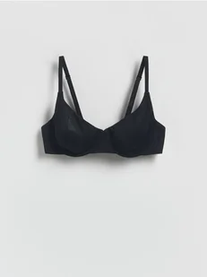 Reserved - Miękki biustonosz z fiszbinami - czarny - Biustonosze - miniaturka - grafika 1