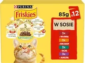 Mokra karma dla kotów - FRISKIES – mokra karma dla kota w sosie, 4 smaki mięsne 12×85 g - miniaturka - grafika 1