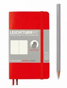 Leuchtturm 1917 349311 Notitieboek, pocket (A6), softcover, met puntpatroon, 121 paginas, rood 349311 - Pozostałe akcesoria dla plastyków - miniaturka - grafika 1