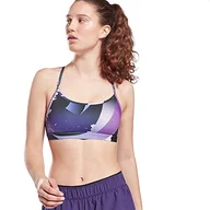 Biustonosze - Reebok Damski biustonosz Skinny Bra - Retro Vector Sport-BH fioletowy Drkorc XL - miniaturka - grafika 1