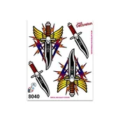 Akcesoria motoryzacyjne - Quattroerre 8040 naklejka Pugni, 14 x 16 cm - miniaturka - grafika 1