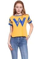 Koszulki i topy damskie - Wrangler, T-shirt damski, B&Y W Crop Tee Amber Yellow W721Cf7Uy, rozmiar M - miniaturka - grafika 1