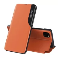 Etui i futerały do telefonów - Eco Leather View Case elegancki futerał etui z klapką i funkcją podstawki Huawei Y6p / Honor 9A pomarańczowy - miniaturka - grafika 1