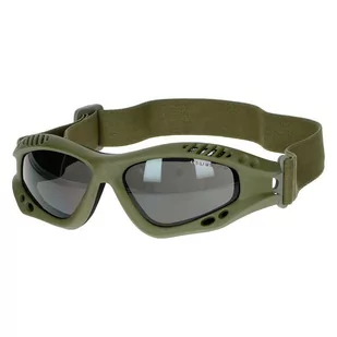 Mil-Tec Gogle Ochronne Commando Air Pro Przyciemniane Oliv - Ochrona oczu i twarzy - miniaturka - grafika 1
