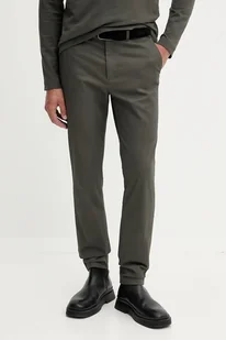 Calvin Klein spodnie męskie kolor szary dopasowane LV04LD614G - Spodnie męskie - miniaturka - grafika 1