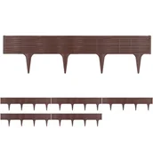 Ogrodzenia - Rabata Ogrodowa Zestaw 4 szt. Brązowa 15,6m - miniaturka - grafika 1