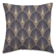 Poduszki dekoracyjne - Poduszka Dara 40 x 40 cm niebiesko-złota - miniaturka - grafika 1