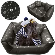 Legowiska dla psów - Legowisko Dla Psa Kanapa Posłanie 100X75 Cm Wodoodporne Poduszki Pikowane Kość Srebrna - miniaturka - grafika 1