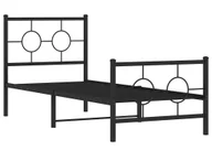 Łóżka - Czarne metalowe łóżko loftowe z zagłówkiem 80x200 cm Zorin 4X - miniaturka - grafika 1