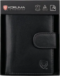 KORUMA Czarny portfel antyRFID - KORUMA SM-904GBL Uniwersalny - Portfele - miniaturka - grafika 1